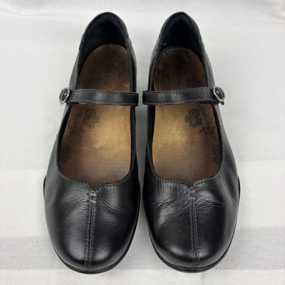 Taos Womens Mary Jane Ta Dah Shoes Size 40 EU/9 US Black Comfort Leather Casual - Picture 4 of 17